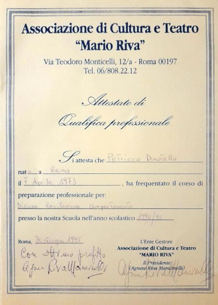 Attestato qualifica professionale